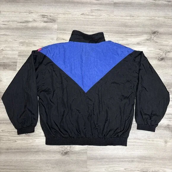 Vtg Bill Blass Windbreaker Jacket Mens L  Retro Colorblock Parachute Nylon 90s - Picture 8 of 8